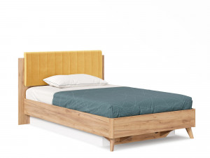 Кровать 120*200 с подъёмной решеткой и с мягким изголовьем-233 - ЛД 406.190.233