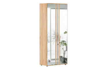 Шкаф зеркальный 2х-дверный с полками и штангой - ЛД 136.030 - фабрика мебели Любимый дом