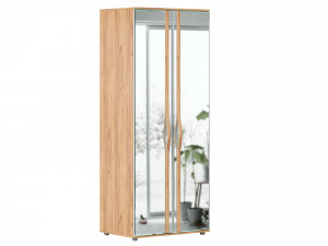 Шкаф 2х-дверный с зеркалами с полками и штангой - (406.040)