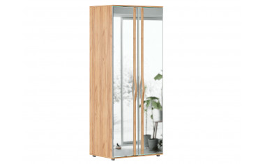Шкаф зеркальный 2х-дверный с полками и штангой - ЛД 406.040 - фабрика мебели Любимый дом