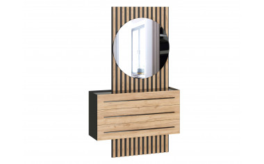 Настенная тумба с ящиками и с зеркалом - ЛД 134.100 - фабрика мебели Любимый дом