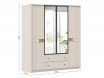 Шкаф 4-дверный зеркальный со штангой и с ящиками - ЛД 423.060 - фабрика мебели Любимый дом
