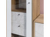 Шкаф со стеклянной дверкой и с 2-мя ящиками - ЛД 640.070.L - фабрика мебели Любимый дом