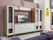 Шкаф со стеклянными дверками и с ящиками - ЛД 640.080 - фабрика мебели Любимый дом