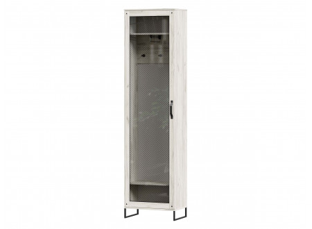 Шкаф 1-дверный со стеклом и с вешалкой ЛЕВЫЙ - (672.030.L.kraft)