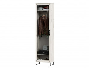Шкаф 1-дверный со стеклом и с вешалкой ЛЕВЫЙ - (672.030.L.kraft)