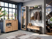 Шкаф 1-дверный со стеклом и с полками и вешалкой - ЛД 672.030.L.Dgold - фабрика мебели Любимый дом