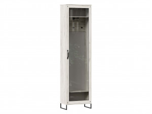 Шкаф 1-дверный со стеклом и с вешалкой ПРАВЫЙ - (672.030.R.kraft)