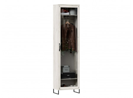 Шкаф 1-дверный со стеклом и с вешалкой ПРАВЫЙ - (672.030.R.kraft)