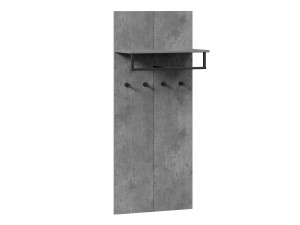 Вешалка настенная с крючками с полкой и штангой - (672.080.Grey)