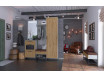 Шкаф 1-дверный со стеклом и с полками и вешалкой - ЛД 672.030.R.Dgold - фабрика мебели Любимый дом