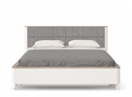 Кровать 160*200, с мягкой вставкой в изголовье с решеткой - (413.130.OK160)