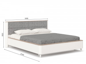 Кровать 160*200, с мягкой вставкой в изголовье с подъёмной решеткой - (413.130.020)