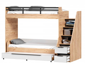 Урбан 117 - набор - кровать-чердак ЛЕВАЯ с выкатными кроватью и ящиком