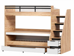 Урбан 119 - набор - кровать-чердак ЛЕВАЯ с выкатными столом, кроватью и ящиком