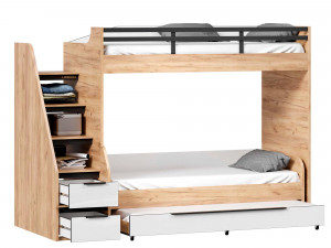Урбан 17 - набор - кровать-чердак ПРАВАЯ с выкатными кроватью и ящиком