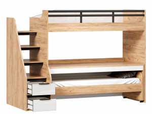 Урбан 18 - набор - кровать-чердак ПРАВАЯ с выкатными столом и кроватью