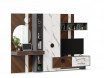 Набор №4 - шкаф со столом - 1-дверный шкаф - ТВ тумба комбинированная - ЛД 138.#4 - мебель Любимый дом