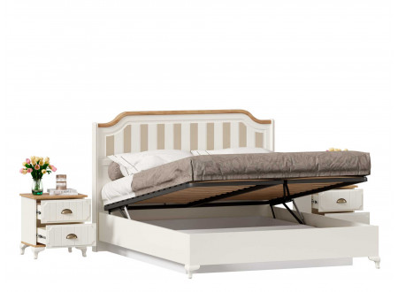 Кровать со сп. м. 160*200, с подъемной решеткой, без матраса и с высоким изголовьем - ЛД 680.010.013