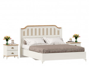 Кровать со сп. м. 180*200, без решетки, без матраса и с высоким изголовьем - ЛД 680.030