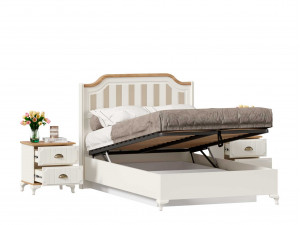 Кровать со сп. м. 140*200, с подъемной  решеткой, без матраса и с высоким изголовьем - ЛД 680.020.015