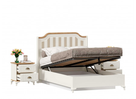 Кровать со сп. м. 140*200, с подъемной  решеткой, без матраса и с высоким изголовьем - ЛД 680.020.015