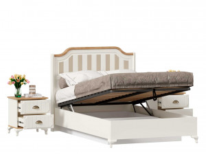 Набор мебели Вилладжио - 5 (Кровать со сп. м. 120*200, с подъемной  решеткой, без матраса и с 2-мя тумбами) - ЛД 680.040.019-130-130
