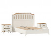 Набор мебели для спальни - Вилладжио - 2 - кровать 140*200, с двумя тумбами - ЛД 680.020.014-130-130 - фабрика мебели Любимый дом