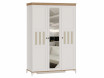 Шкаф 3-х дверный с зеркалом со штангой и с полками - ЛД 680.090.1z - фабрика мебели Любимый дом
