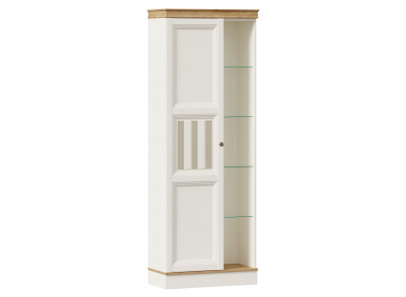 Низкий шкаф 1-дверный с витриной со стеклянными полками СПРАВА - ЛД 680.310