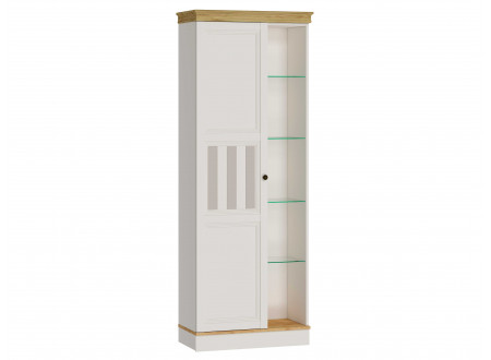 Низкий шкаф 1-дверный с витриной со стеклянными полками СПРАВА - ЛД 680.310