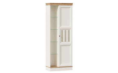 Шкаф 1-дверный комбинированый с витриной СЛЕВА - ЛД 680.380 - фабрика мебели Любимый дом