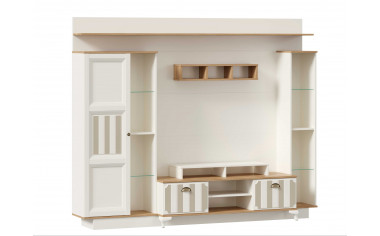 Большой комбинированный шкаф-стойа под ТВ - ЛД 680.280 - фабрика мебели Любимый дом