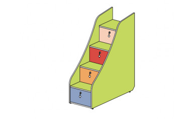 Лестница для 2-го яруса с ящиками - 142903