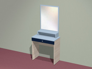 Надставка с зеркалом и полкой для туалетного стола - СФ-266412