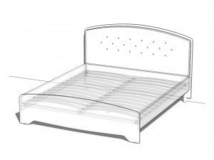 Кровать со сп. м. 180*200, с ортопедом, без матраса и с мягким изголовьем - 318818